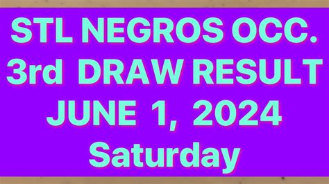 stl result today negros|STL Negros Occidental Results July 1 to 31, 2024.